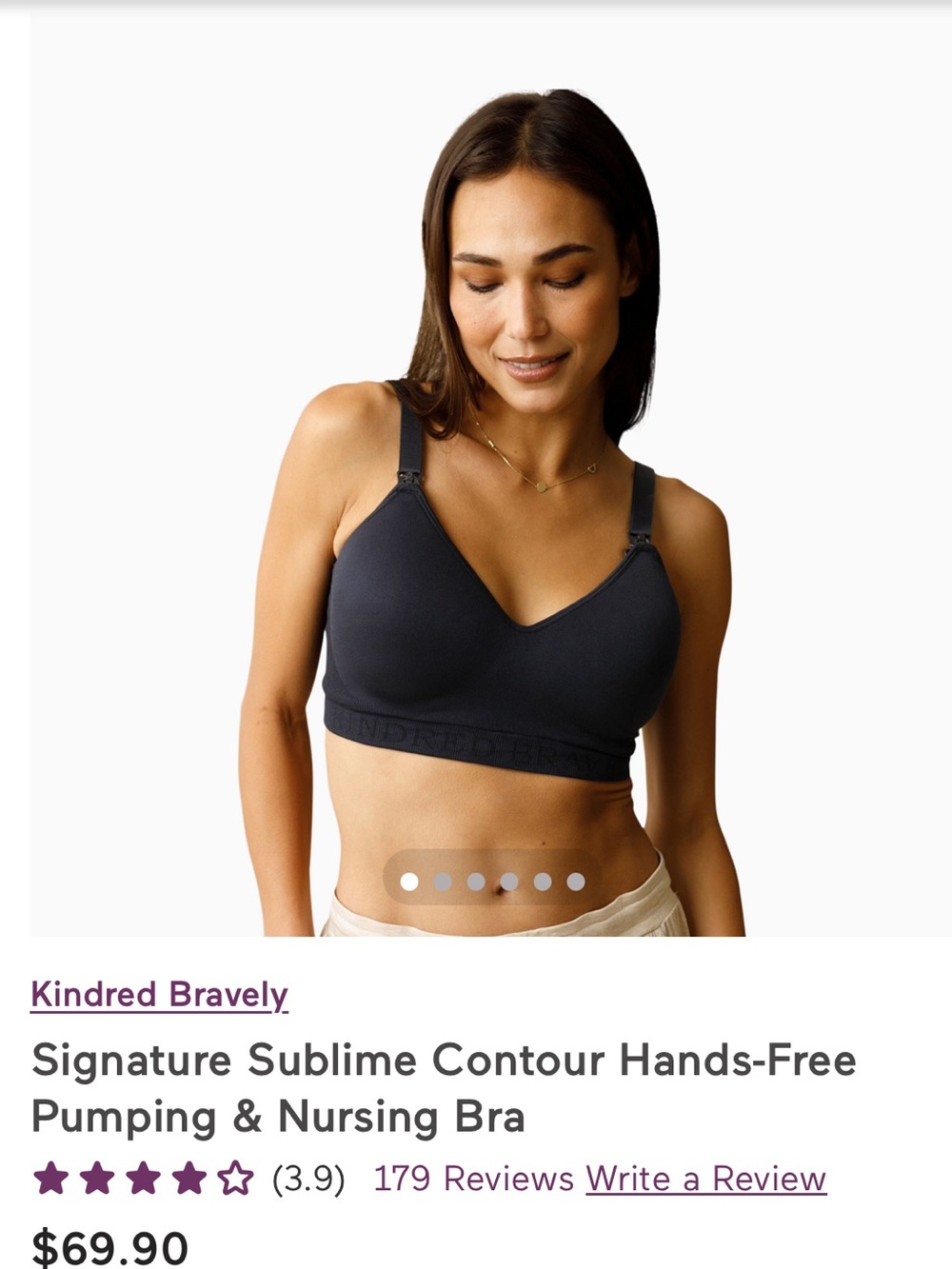 Kindred Bravely Sublime Contour Nursing Bra - Charcoal